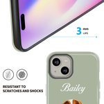 Personalizada 1-3 Caricatura 3D de Perros Funda de Teléfono para iPhone o Samsung con Nombre Cumpleaños Aniversario Regalo para Amantes de los Perros