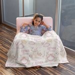 Personlig søt prinsesse slott sommerfugl mykt kaste teppe Swaddle og knutehatt med navn Baby shower bursdagsgave til nyfødte