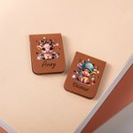 Personalisierte Hochland Kuh Leder magnetische Lesezeichen Clip mit Namen Lesen Zubehör Geburtstag Geschenk für Buchliebhaber Bücherwurm