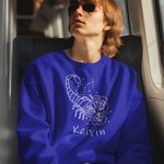 Personalized Multicolor Zodiac Birth Flower Soft Sweatshirt Hoodie with Name Birthday Gift for Men Women