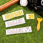 Gepersonaliseerde Baseball Softball Letter Waterdichte Helm Vinylsticker met Naam Nummer Verjaardag Sporten Gift voor kinderen Baseball Softball liefhebbers