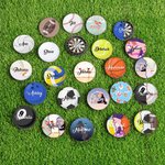 Personalised Softball Badminton Basketball Sports Acrylic Bag Charm Accessories for Bogg with Name Game Birthday Gift for Sports Ball Lovers