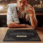 Henkilökohtainen Retro Leaves Bar Mat Coaster Pullonavaaja tekstillä ja vuodella Kotibaarin tarvikkeet Avaaminen Syntymäpäivälahja baarimestarille Cocktail Loverille