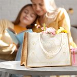 Sac Fourre-Tout en Jute Personnalisé avec Signe du Zodiaque et Nom Essentiel de Voyage Cadeau d'Anniversaire pour Femme
