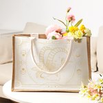 Sac Fourre-Tout en Jute Personnalisé avec Signe du Zodiaque et Nom Essentiel de Voyage Cadeau d'Anniversaire pour Femme