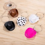 Personalizada temática occidental sombrero de vaquera Copa de la etiqueta del encanto del vaso de vino con el nombre de despedida de soltera Favor País regalo de boda para las mujeres