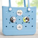 Personalised Softball Badminton Basketball Sports Acrylic Bag Charm Accessories for Bogg with Name Game Birthday Gift for Sports Ball Lovers