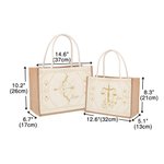 Personalized Zodiac Sign Flower  Durable Jute Tote Bag with Name Travel Essential Birthday Gift for Women