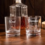 Personalizzato Fist-Bump First Dad Now Grandpa 2-16 Names 10 oz Whiskey Glass Regalo di compleanno per la festa del papà per gli uomini