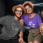 T-shirt personnalisé en coton pur avec le nom du signe du zodiaque, fleurs multicolores Cadeau d'anniversaire pour femmes et hommes
