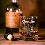 Personalizzato Fist-Bump First Dad Now Grandpa 2-16 Names 10 oz Whiskey Glass Regalo di compleanno per la festa del papà per gli uomini