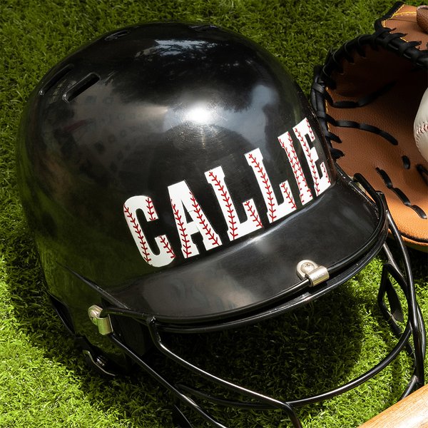 Autocollant Personnalisé avec Nom pour Casque de Baseball et de Softball Cadeau Anniversaire pour Amoureux de Sport