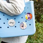 Personalised Softball Badminton Basketball Sports Acrylic Bag Charm Accessories for Bogg with Name Game Birthday Gift for Sports Ball Lovers
