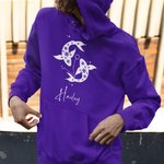 Personalized Multicolor Zodiac Birth Flower Soft Sweatshirt Hoodie with Name Birthday Gift for Men Women