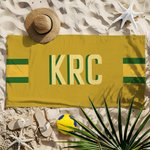 Spersonalizowany ręcznik plażowy z mikrofibry Shadow Monogram Stripe Oversized Szybkoschnący Ręcznik plażowy z mikrofibry z imieniem Letnie podróże Niezbędne wakacje Prezent urodzinowy dla niej