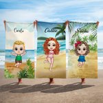 Asciugamano da spiaggia personalizzato super assorbente ad asciugatura rapida antisabbia regalo di feste in piscina compleanni e vacanze per famiglie