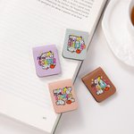 Personalized Pencil Apple Spotted Initial Magnetic Leather Bookmark Clip with Colorful Name Teacher's Day Appreciation Birthday Gift for Book Lovers