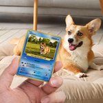 Personalisierte TCG Poke Karte mit Foto und Schutzhülle lustige klassische Sammelkartenspiel Geburtstagsgeschenk für Kinder Freunde Paare Poké-Fans