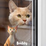 Autocollant de Voiture Personnalisé avec Nom et Image 3D Chien ou Chat Cadeau Pendaison de Crémaillère pour Famille Amoureux d'Animaux de Compagnie