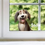 Autocollant de Voiture Personnalisé avec Nom et Image 3D Chien ou Chat Cadeau Pendaison de Crémaillère pour Famille Amoureux d'Animaux de Compagnie