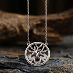 Personalized Mom Family Tree Adjustable Photo Projection Necklace Anniversary Birthday Gift for Women