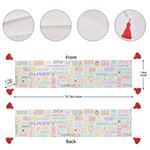 Personalised Bunny Easter Eggs Word Cloud Table Runner with Name and Tassels Table Decor Easter Party Favors Gift for Family