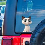 Autocollant de Voiture Personnalisé avec Nom et Image 3D Chien ou Chat Cadeau Pendaison de Crémaillère pour Famille Amoureux d'Animaux de Compagnie