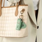 Personlig Line Flower Name Leather Lipstick Case nøkkelring med hjerteformet speil Makeup Essentials Bursdag Bryllupsgave til kvinner