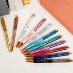 Personalisiertes Kugelschreiber-Set Doppelhelix-Geburtsblume-Design mit Glitter Namen Bürobedarf Geburtstag Geschenk für medizinisches Personal