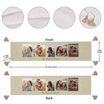 Gepersonaliseerd familie fotocollage tafelkleed met naam eetkamer decoratie verjaardag housewarming cadeau voor familie