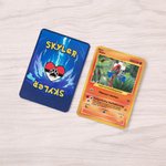 Personalisierte TCG Poke Karte mit Foto und Schutzhülle lustige klassische Sammelkartenspiel Geburtstagsgeschenk für Kinder Freunde Paare Poké-Fans