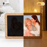 Personalised Family Photo Collage LED Mirror Photo Frame with Three-colour Dimming Valentine's Day Anniversary Birthday Gift for Couples Family
