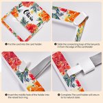 Personalised Watercolour Birth Flower ID Badge Holder with Name and Lanyard Office Accessories Birthday Gift for Office Worker