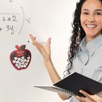 Personalized Teacher Apple Fridge Magnet Coaster Keychain with 1-35 Heart Student Names Back to School End of Year Appreciation Gift for Teachers