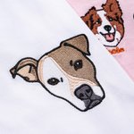 T-shirt Sweatshirt Personnalisé avec Nom et 1-3 Protraits Photos d'Animal Brodés Cadeau Anniversaire pour Amoureux des Chats et des Chiens