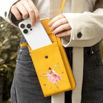 Sac à bandoulière en cuir PU avec nom et fentes pour cartes de crédit Cadeau d'anniversaire pour les amateurs de danse classique
