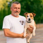 T-shirt Sweatshirt Personnalisé avec Nom et 1-3 Protraits Photos d'Animal Brodés Cadeau Anniversaire pour Amoureux des Chats et des Chiens