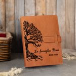 Copertina personalizzata in pelle PU con taccuino A5 con nome e testo cancelleria festa della mamma compleanno anniversario regalo per famiglia