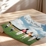 Pintura al óleo personalizada de dibujos animados de un equipo de béisbol con 1-9 nombres y texto Decoración de pared Día del padre Día del partido Regalo para el entrenador Jugador Familia