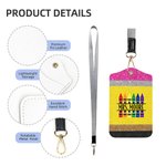 Gepersonaliseerde Faux Glitter Potlood Kleurpotlood Apple Naam 20 oz Skinny Tumbler en Badgehouder Waardering Terug naar School Gift voor Leraar