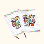 Personalized Pencil Dotted Initial Teacher A5 Lined Notebook with Name Teacher’s Day Appreciation Back to School Gift for Teacher