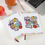 Personalized Pencil Dotted Initial Teacher A5 Lined Notebook with Name Teacher’s Day Appreciation Back to School Gift for Teacher