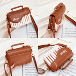 Personalised Piano Shape Punk Style PU Leather Crossbody Bag Evening Handbag with Name Birthday Graduation Gift for Women Conservatory Students