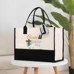 Personalized Floral Cross Bible Large Capacity Canvas Tote Bag with Name Travel Accessories Baptism Birthday Gift for Women Christians