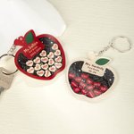 Personalized Teacher Apple Fridge Magnet Coaster Keychain with 1-35 Heart Student Names Back to School End of Year Appreciation Gift for Teachers