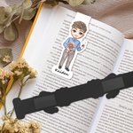 Personalized Grad Cap Cartoon Graduate Magnetic Bookmark Clip with Name Reading Supplies Graduation Birthday Gift for Book Lovers Bookworms