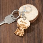 Gepersonaliseerde Leuke Hoogland Koe Houten Sleutelhanger met Naam Zakje Accessoires Verjaardagscadeau voor Highland Koe Liefhebbers