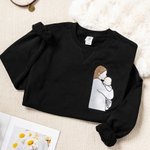 Personalizowana haftowana koszulka bluza lub bluza z kapturem z kolorowym zdjęciem i tekstem na co dzień prezent dla rodziny i miłośników zwierząt