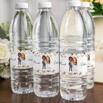 Etichette adesive per bottiglie d'acqua personalizzate con nome e data di matrimonio Decorazione anniversario di matrimonio per coppia di sposi