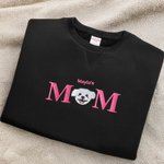 Personalized Embroidered Dog Cat Pet Portrait Photo Soft T-shirt Sweatshirt Hoodie with Name Birthday Holiday Gift for Pet Owners Lovers